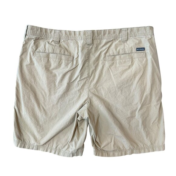 Columbia Washed Out Shorts Mens 42x10 Lightweight Tan Outdoor Hiking Camping - Picture 2 of 6